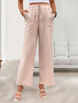 Tied Wide Leg Pants with Pockets