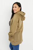 Fall Festival Full Size Side Tie Longline Hoodie