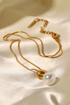 Freshwater Pearl Pendant 18K Gold-Plated Necklace