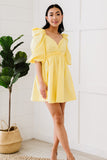 Little Miss Sunshine Puff Sleeve Dress